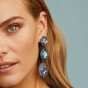 HOST PIC KENDRA SCOTT COLOR CHANGING ARIA 14K DROP DICHROIC GLASS EARRINGS